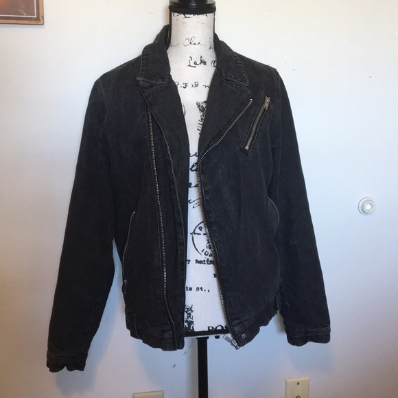Cheap Monday Men’s Black Denim Biker Jacket Small - Picture 4 of 7